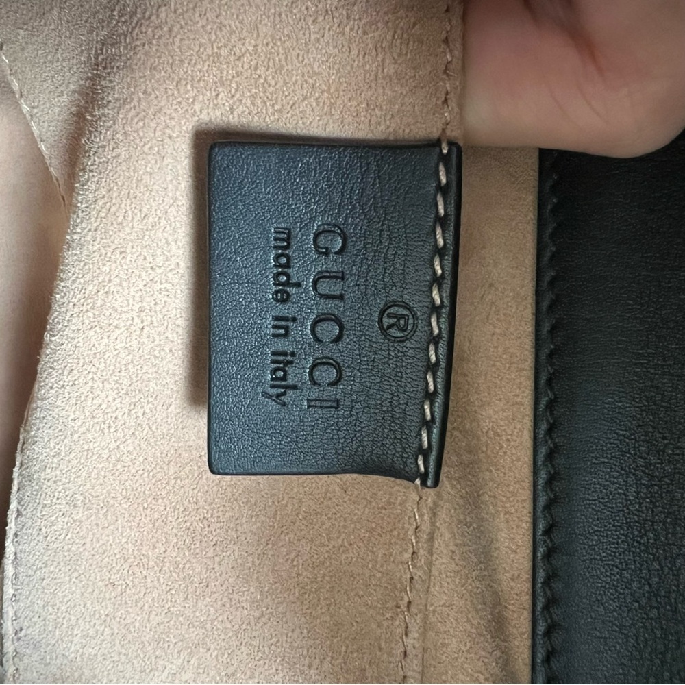 Gucci Calfskin Studded Small Padlock Shoulder Bag Black - Picture 15 of 16